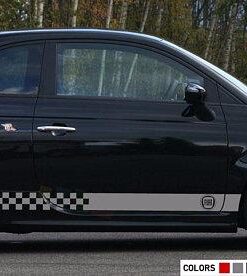 Side Stripes Decal 2x Sticker Compatible with Fiat 500 Abarth