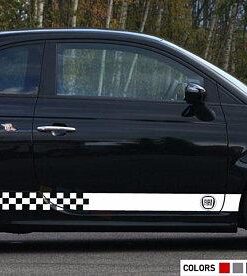 Side Stripes Decal 2x Sticker Compatible with Fiat 500 Abarth