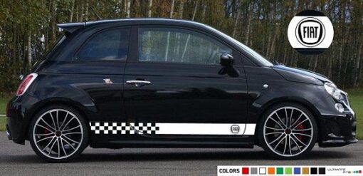 Side Stripes Decal 2x Sticker Compatible with Fiat 500 Abarth