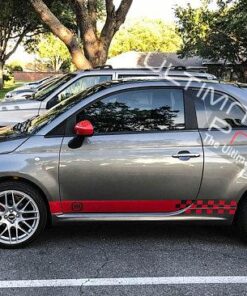 Side Stripes Decal 2x Sticker Compatible with Fiat 500 Abarth