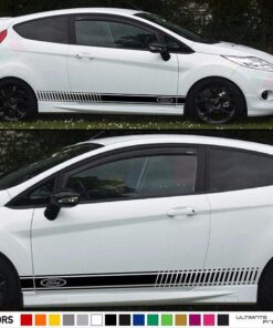 Decal Sticker Stripes For Ford Fiesta RS ST Body Trim