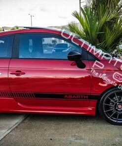 Racing Side Stripes Decal Sticker Compatible with Fiat 500 Abarth
