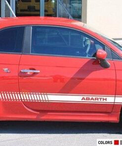 Racing Side Stripes Decal Sticker Compatible with Fiat 500 Abarth