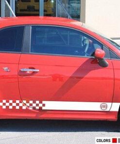 Side Stripes Decal 2x Sticker Compatible with Fiat 500 Abarth