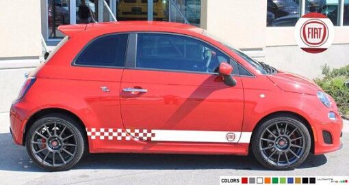 Side Stripes Decal 2x Sticker Compatible with Fiat 500 Abarth