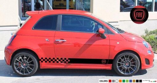 Side Stripes Decal 2x Sticker Compatible with Fiat 500 Abarth