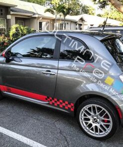 Side Stripes Decal 2x Sticker Compatible with Fiat 500 Abarth