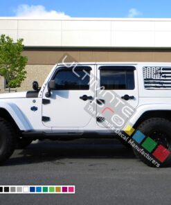 Bed Window Decal Sticker Vinyl Destorder US American Flag Kit Jeep