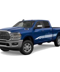 Line Stripes Door Decals Graphics Vinyl For Dodge Ram Crew Cab 2500 White / 2019-Present Side Door