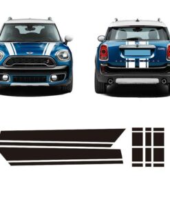 Full Stripes Decal Sticker Graphic Compatible with Mini Countryman 2010-Present