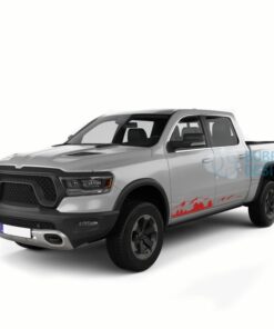 Mountain Doors Graphics Vinyl For Dodge Ram Crew Cab 1500 Red / 2019-Present Side Door Sticker