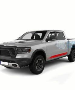 Mountain Side Door Stripes Graphics Vinyl For Dodge Ram Crew Cab 1500 Red / 2019-Present Side Door