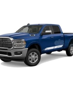 Mountain Stripes Decals Graphics Vinyl For Dodge Ram Crew Cab 2500 White / 2019-Present Side Door