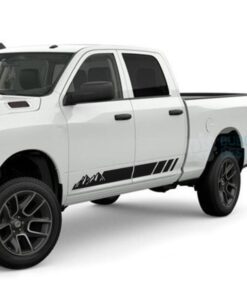 Mountain Stripes Door Decals Graphics Vinyl For Dodge Ram Crew Cab 2500 Black / 2019-Present Side