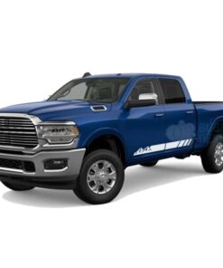 Mountain Stripes Door Decals Graphics Vinyl For Dodge Ram Crew Cab 2500 White / 2019-Present Side