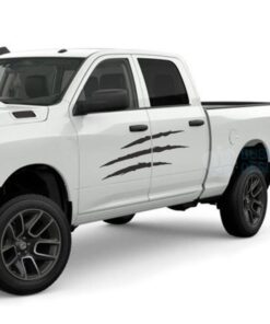 Scratches Door Decals Graphics Vinyl For Dodge Ram Crew Cab 2500 Black / 2019-Present Side Door