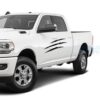 Scratches Side Door Decals Graphics Vinyl For Dodge Ram Crew Cab 3500 Bed 64 Black / 2019-Present