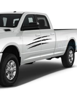 Scratches Sticker Decals Graphics Vinyl For Dodge Ram Crew Cab 3500 Bed 8 Black / 2019-Present Side