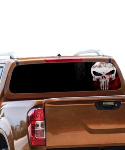 Punisher Rear Window Perforated for Nissan Navara decal 2012 - Present