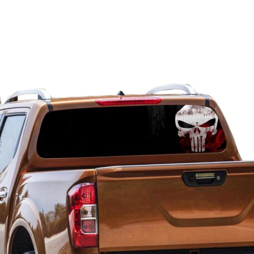 Punisher Rear Window Perforated for Nissan Navara decal 2012 - Present