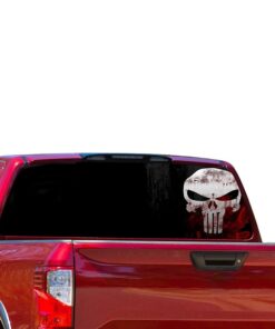 Skull Punisher Perforated for Nissan Titan decal 2012 - Present