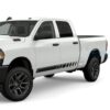 Side Door Stripes Decals Graphics Vinyl For Dodge Ram Crew Cab 2500 Black / 2019-Present Side Door