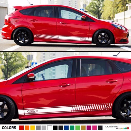 Decal Sticker Vinyl Side Racing Stripes Ford Focus RS Modified