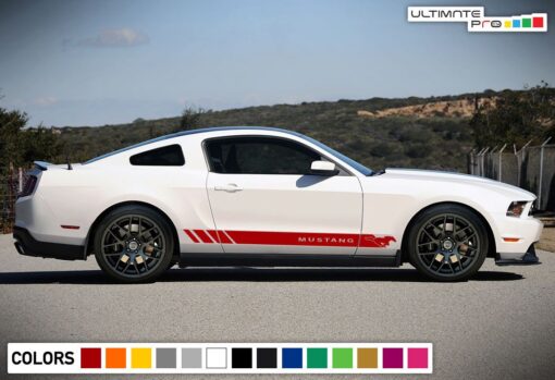 Sport Decal Vinyl Side Racing Stripes Compatible with Ford Mustang