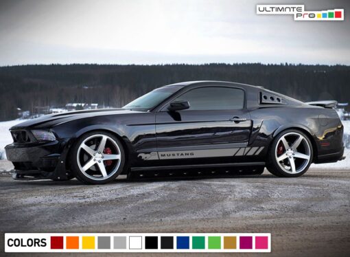 Sport Decal Vinyl Side Racing Stripes Compatible with Ford Mustang