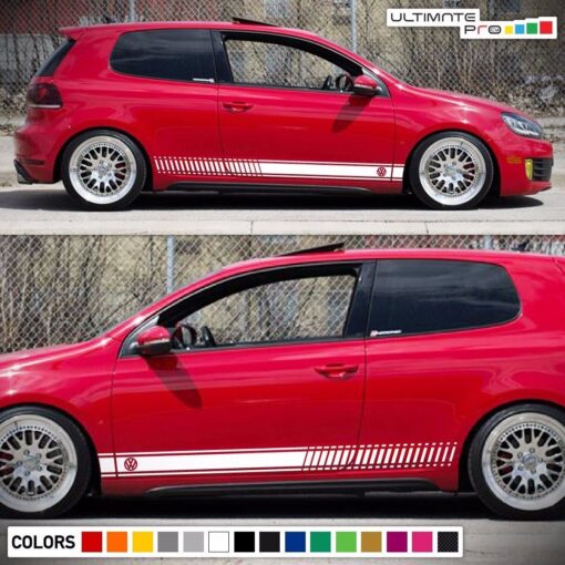 Stickers Decal Side Stripes for Volkswagen Golf MK4 -MK7