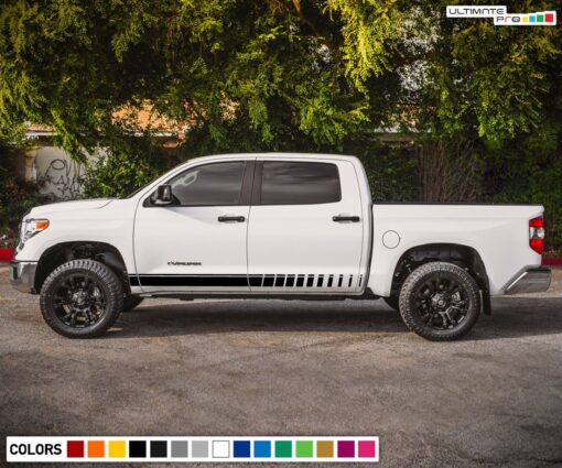 Side Stripes Decal Sticker Graphic Compatible with Toyota Tundra