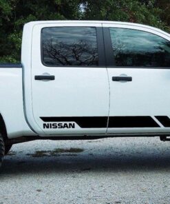 2X Decal Sticker Side Stripe Kit Compatible With Nissan Titan 2003-2017 Black