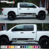 2X Decal Sticker Side Stripe Kit Compatible With Nissan Titan 2003-2017 Matte Black