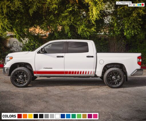 Side Stripes Decal Sticker Graphic Compatible with Toyota Tundra