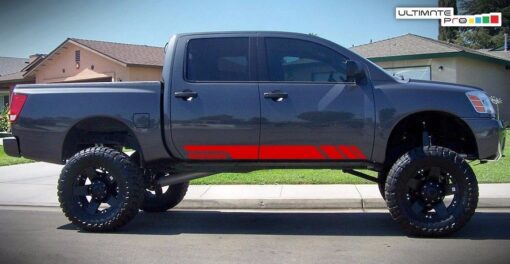 2X Decal Sticker Side Stripe Kit Compatible With Nissan Titan 2003-2017