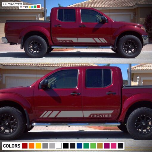 Side Stripes Vinyl Sticker Graphic Compatible with Nissan Frontier Navara 2004-Present