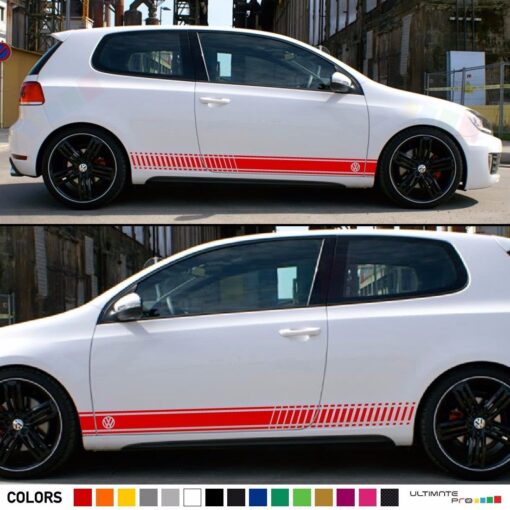 Stickers Decal Side Stripes for Volkswagen Golf MK4 -MK7