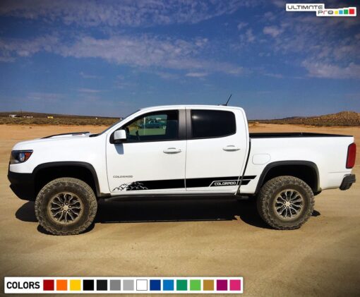 Decals Vinyl Mountain Stripe Kit Compatible with Chevrolet Colorado
