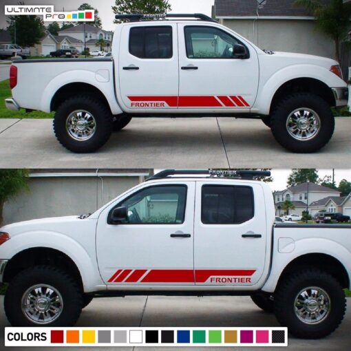 Side Stripes Vinyl Sticker Graphic Compatible with Nissan Frontier Navara 2004-Present