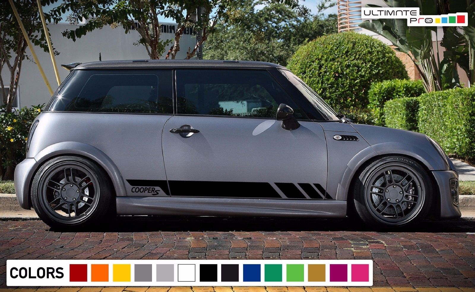 Mini Cooper Marylebone Style Deco Stripe Set - Auto Sticker Kit BD405 (Plastic, Made In France)