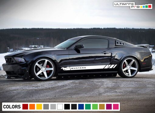 Sport Decal Vinyl Side Racing Stripes Compatible with Ford Mustang