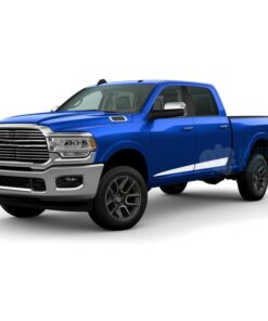 Spear Side Stripes Decals Graphics Vinyl For Dodge Ram Crew Cab 3500 Bed 64 White / 2019-Present