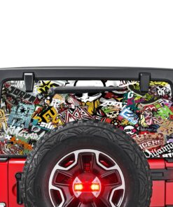 Bomb Skin Perforated for Jeep Wrangler JL, JK decal 2007 - Present