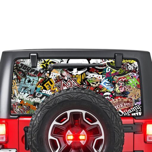 Bomb Skin Perforated for Jeep Wrangler JL, JK decal 2007 - Present