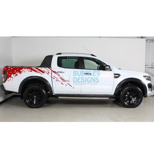 Sticker Design For Ford Ranger Double Cab 2011 - Present Red