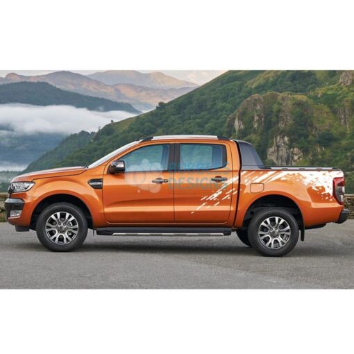 Sticker Design For Ford Ranger Double Cab 2011 - Present White