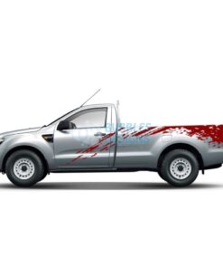 Sticker Design For Ford Ranger Regular Cab 2011 - Present Red