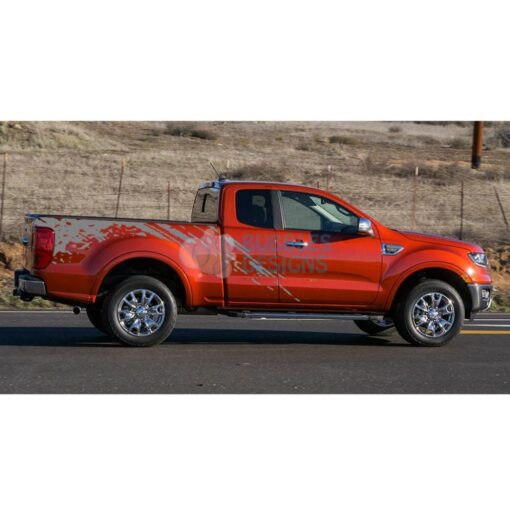 Sticker Design For Ford Ranger Super Cab 2011 - Present Gray