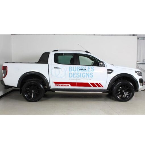 Sticker Vinyl Decal Design For Ford Ranger Double Cab 2011 - Present Red