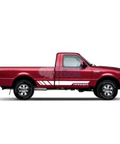 Sticker Vinyl Decal Design For Ford Ranger Regular Cab 1998 - 2012 White